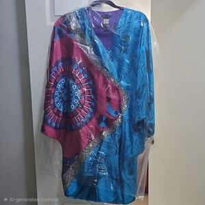 Custo Barcelona Blue and Pink Dress